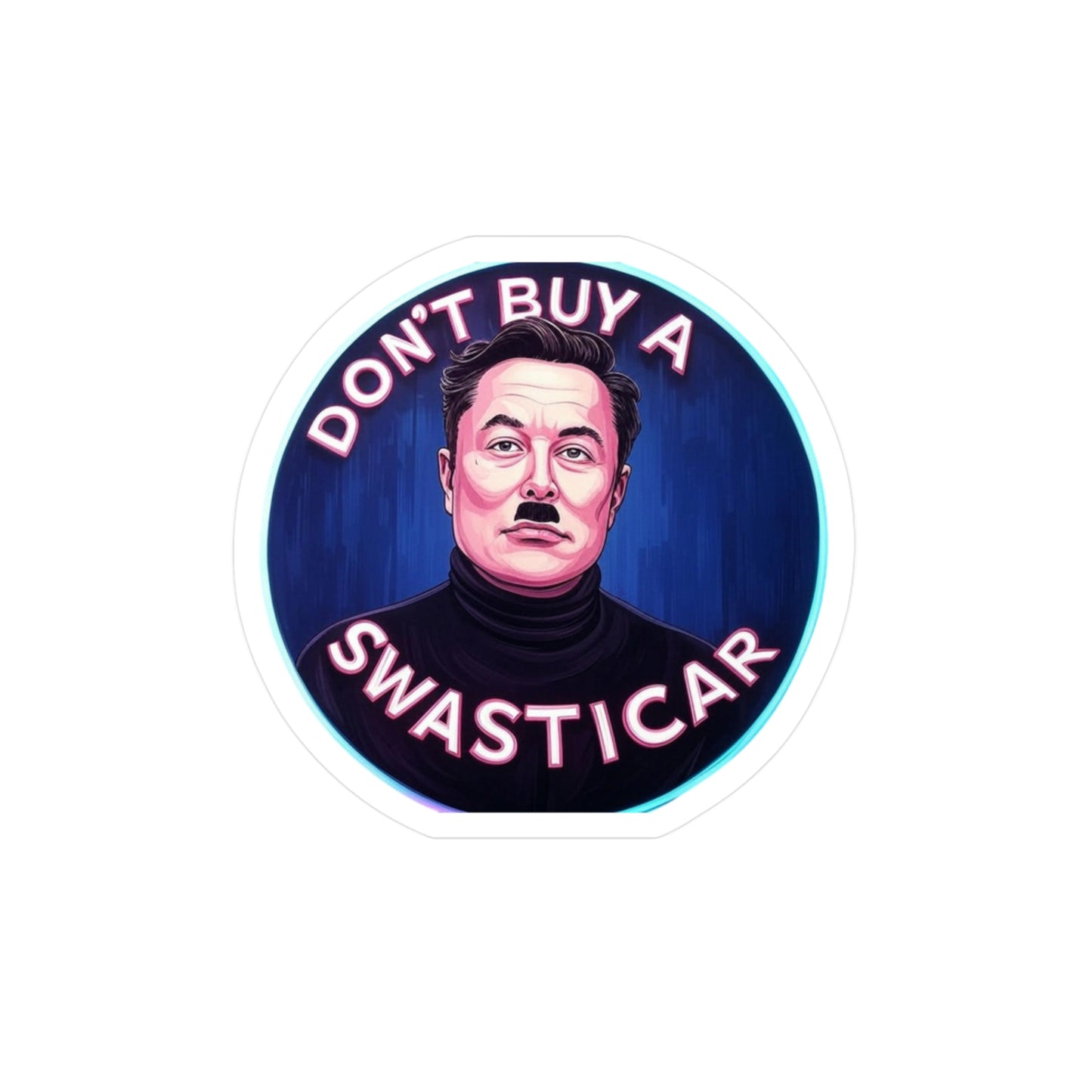 Anti Tesla Bumper Sticker, Anti-Elon Musk Car Decal – ‘Don’t Buy a Swasticar’ Satirical Sticker