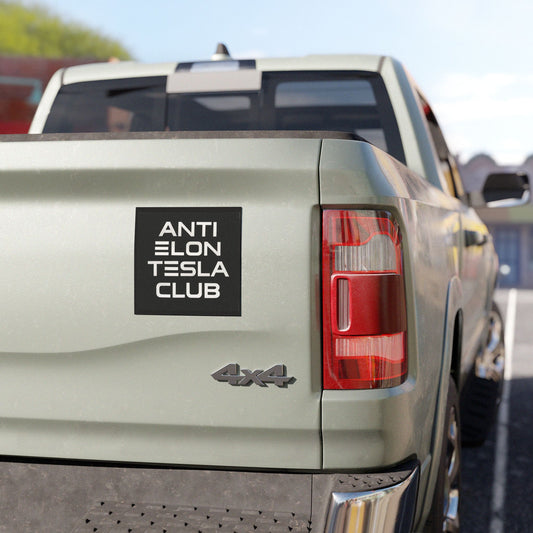 Anti Elon Tesla Club Car Magnet – Funny Anti-Musk Bumper Magnet for Tesla Owners