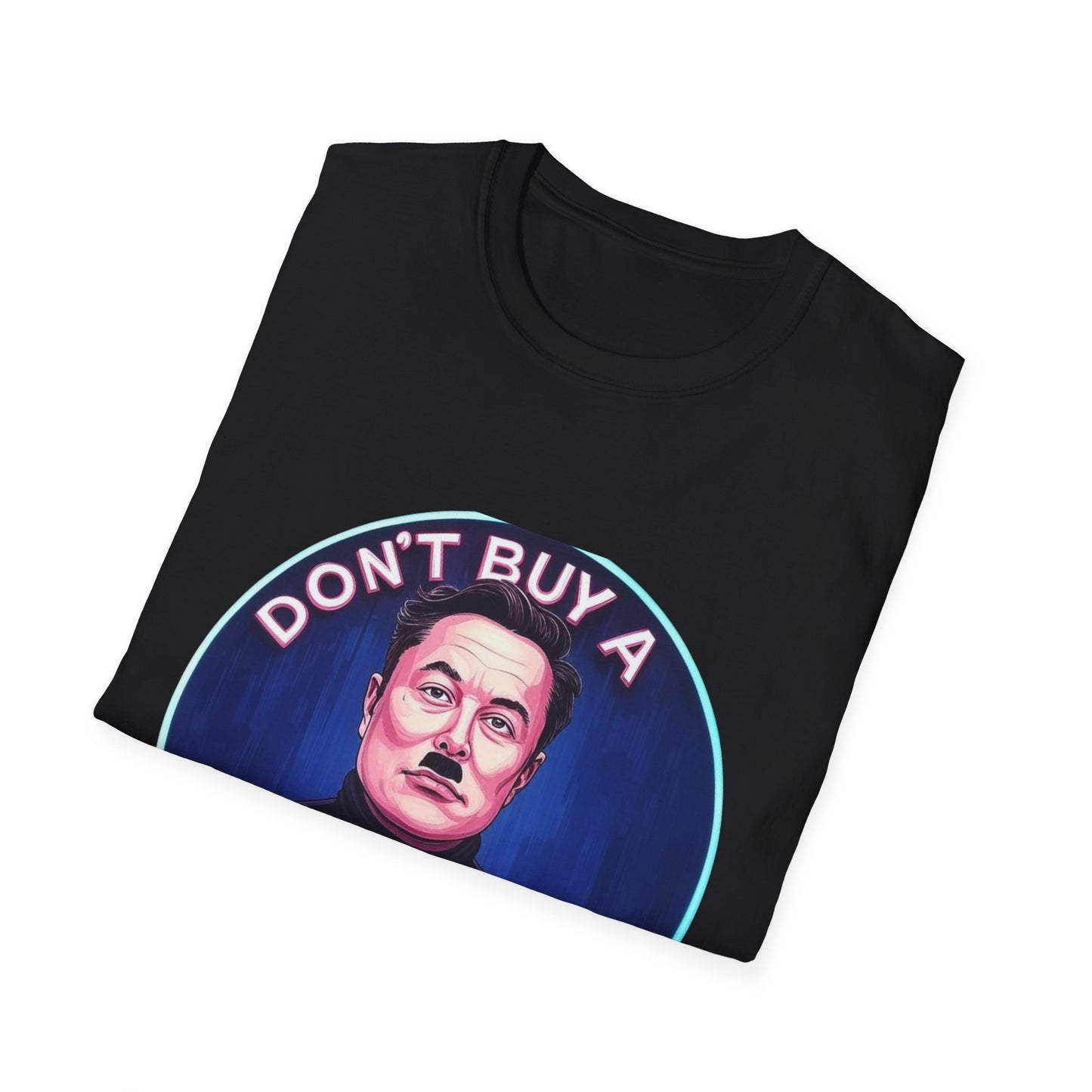 Anti Elon Musk Parody T-Shirt, Funny Tesla Satire Shirt – ‘Don’t Buy a Swasticar’ Design Political Protest Tee