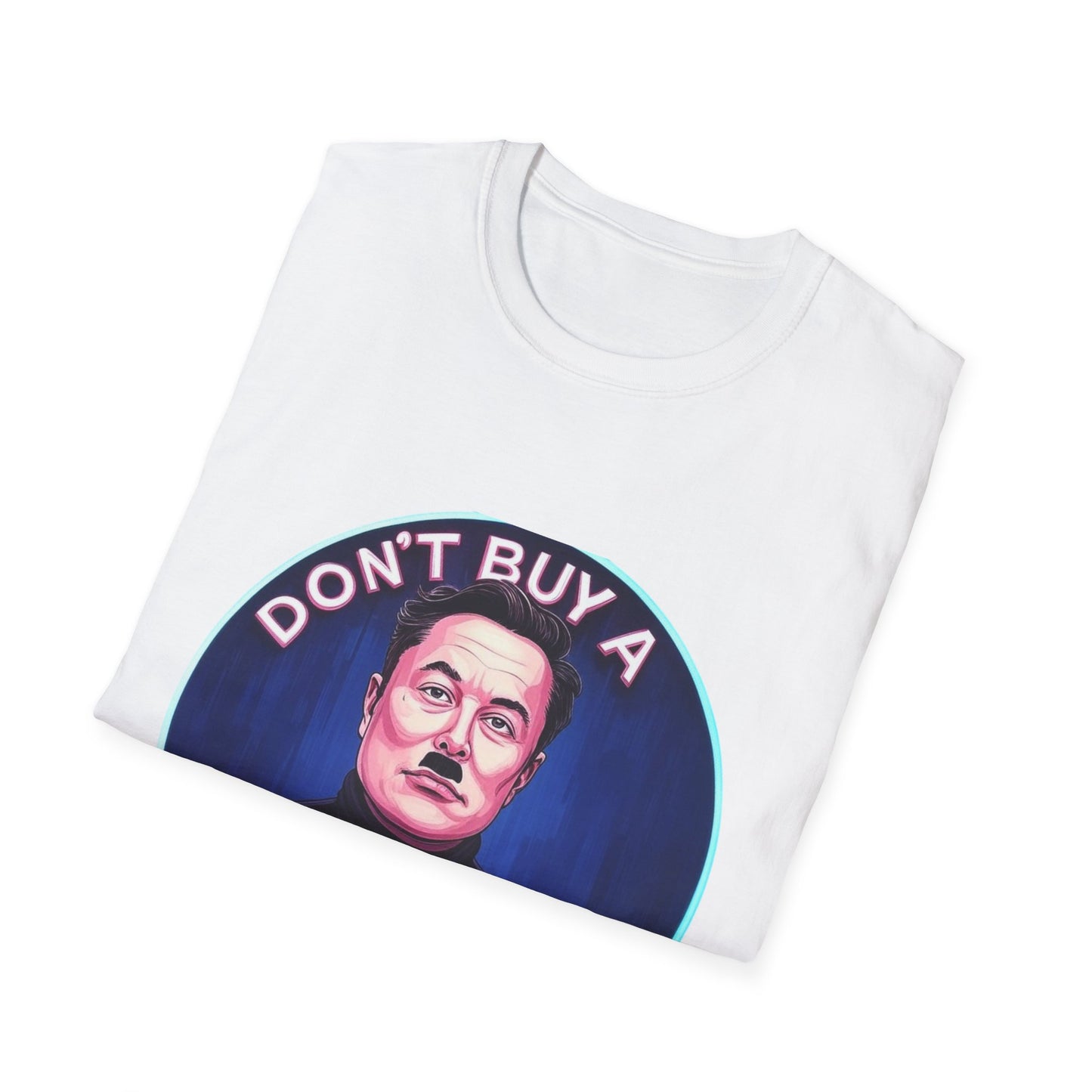 Anti Elon Musk Parody T-Shirt, Funny Tesla Satire Shirt – ‘Don’t Buy a Swasticar’ Design Political Protest Tee